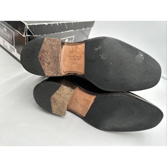 Suede Brown Godrey D Chelsea Boots Size 8 Mens Joseph Cheaney Vibram England - Picture 9 of 12